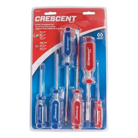 WELLER Crescent Phillips/Slotted Screwdriver Set 6 pc CPS6PCSET